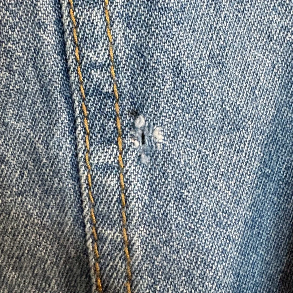 Vintage BFA Classics Blue Denim Ruffle Mermaid Flounce Midi Skirt Medium - Picture 5 of 8